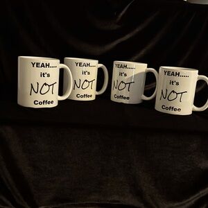 Christmas White Elephant Funny Coffee Mug Set of 4 Funny Coffee Mugs 8 oz NEW